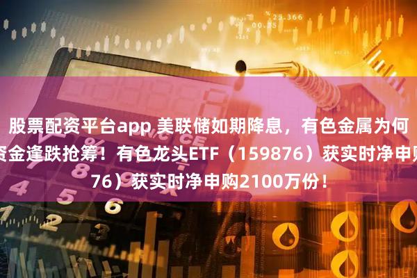 股票配资平台app 美联储如期降息,有色金属为何意外领跌?资金逢跌抢筹!有色龙头ETF(159876)获实时净申购2100万份!
