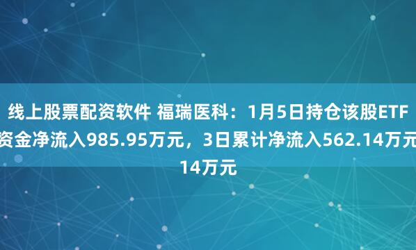 线上股票配资软件 福瑞医科：1月5日持仓该股ETF资金净流入985.95万元，3日累计净流入562.14万元